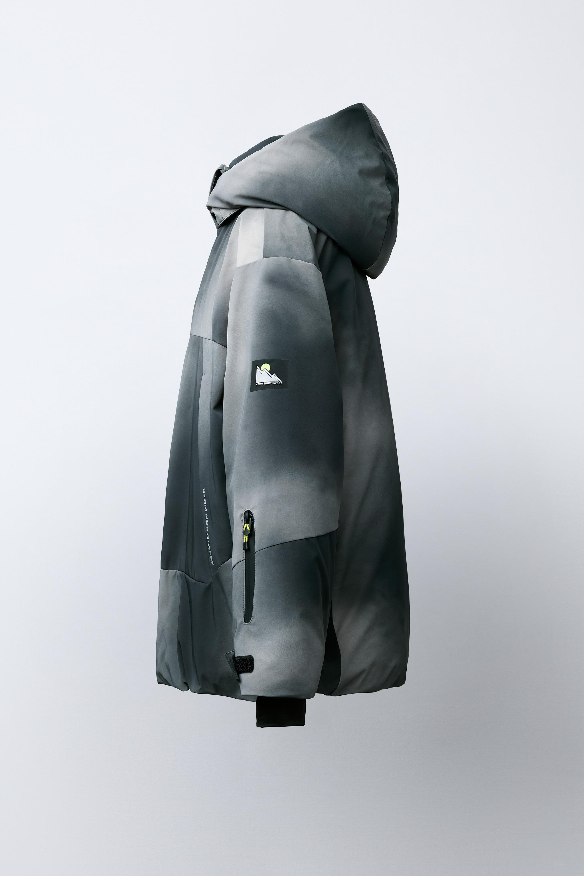 RECCO® SYSTEM SKI COLLECTION TIE DYE WATER RESISTANT AND WINDPROOF DETACHABLE HOODIE JACKET